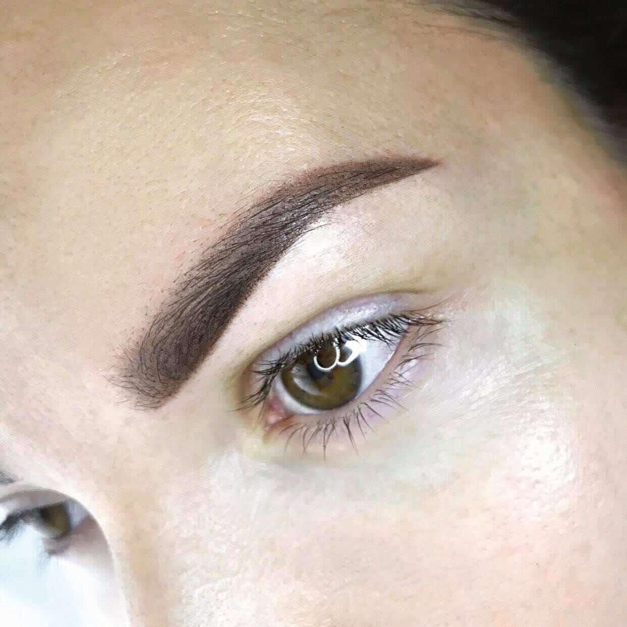 Soft and Natural Ombre Powder brows cosmetic tattoo in Perth made by Sasha Molchanova - tattooist from Jolie Cherie